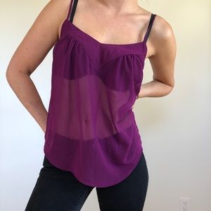 Cute purple tank with zip up back